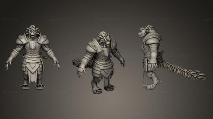 Figurines heroes, monsters and demons (Tamka Ironpaw_2, STKM_0361) 3D models for cnc